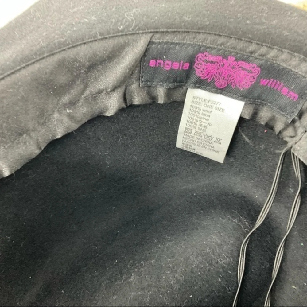 Angela Williams Black wool hat OS - Picture 8 of 9